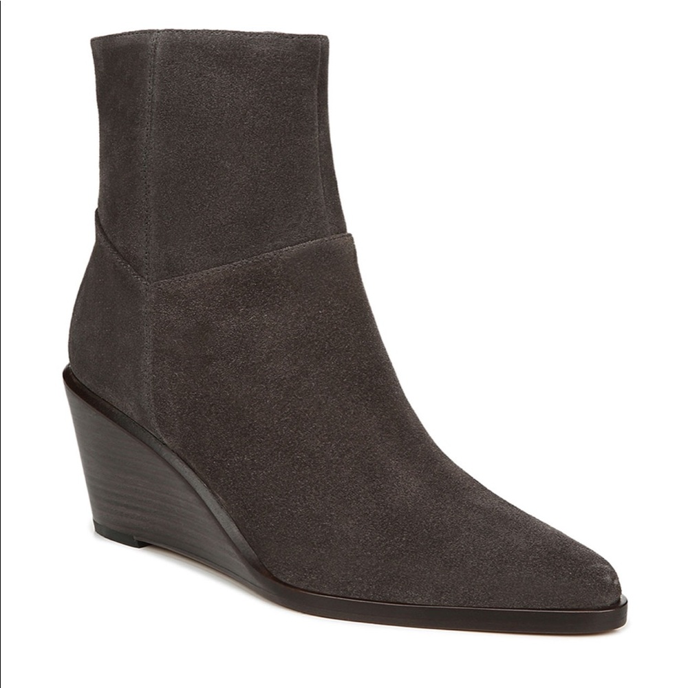 New- Vince mavis wedge heeled boots in gray